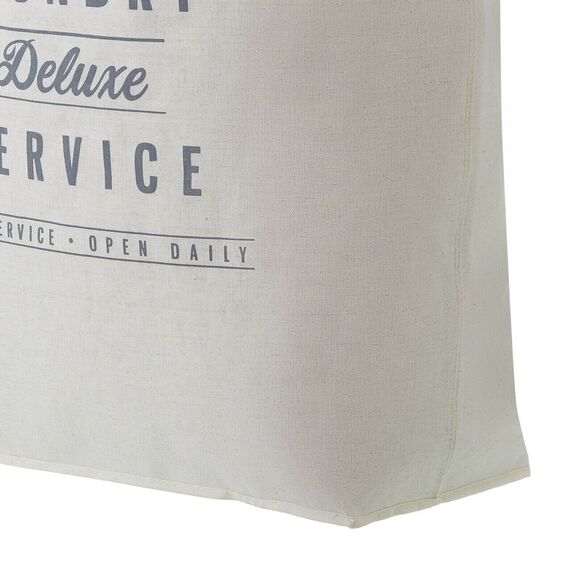 Better Homes and Gardens Laundry Canvas Tote Natural Gray Aluminum Handles NEW - Picture 6 of 6